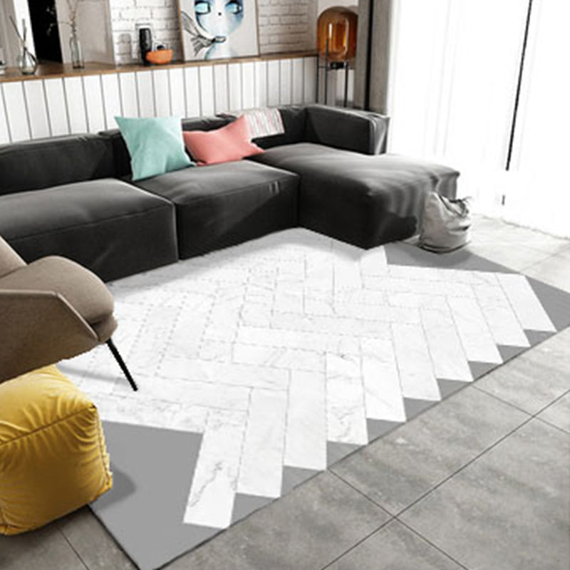 Modern Bedroom Rug Multi-Color Geometric Indoor Rug Pet Friendly Non-Slip Backing Area Carpet Gray-White Clearhalo 'Area Rug' 'Modern' 'Rugs' Rug' 2226679