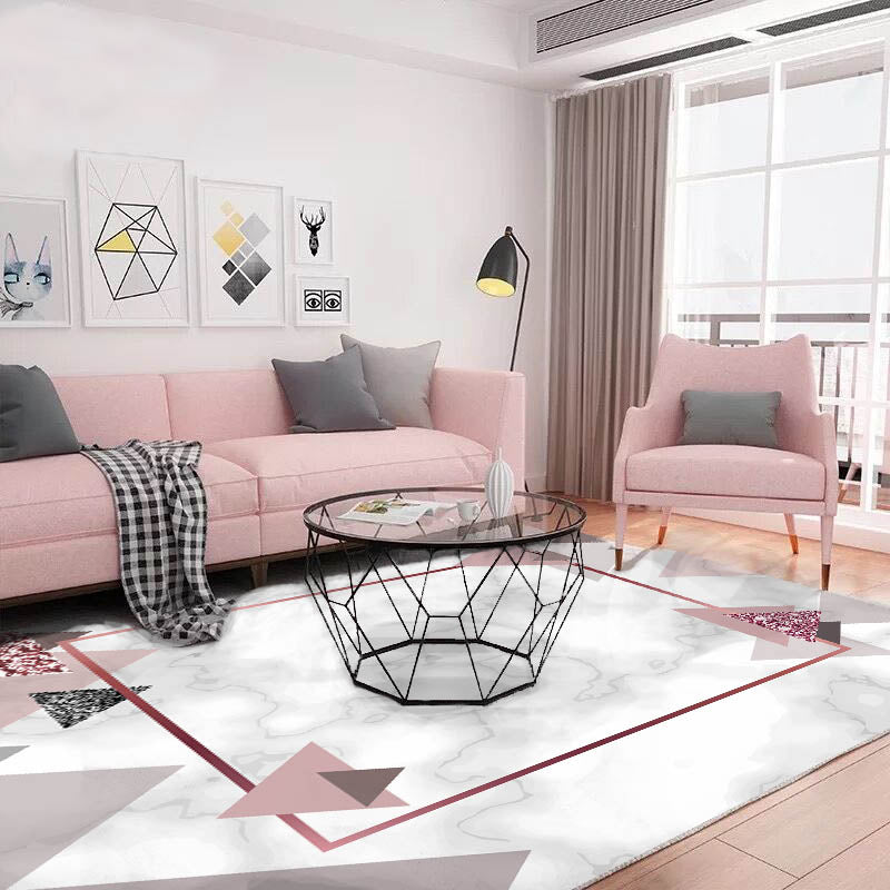 Modern Bedroom Rug Multi-Color Geometric Indoor Rug Pet Friendly Non-Slip Backing Area Carpet Clearhalo 'Area Rug' 'Modern' 'Rugs' Rug' 2226684