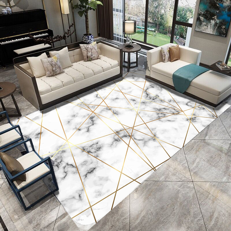 Modern Bedroom Rug Multi-Color Geometric Indoor Rug Pet Friendly Non-Slip Backing Area Carpet White Clearhalo 'Area Rug' 'Modern' 'Rugs' Rug' 2226689