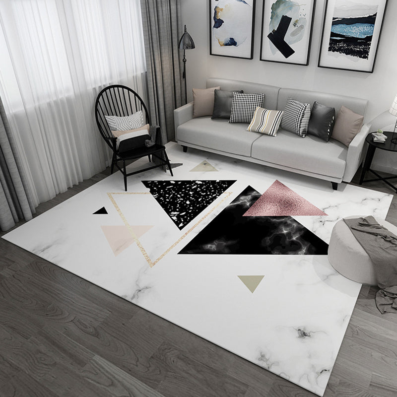 Simple Luxury Rug Multi Colored Geometric Patterned Area Rug Non-Slip Easy Care Carpet for Living Room Black Clearhalo 'Area Rug' 'Modern' 'Rugs' Rug' 2226694