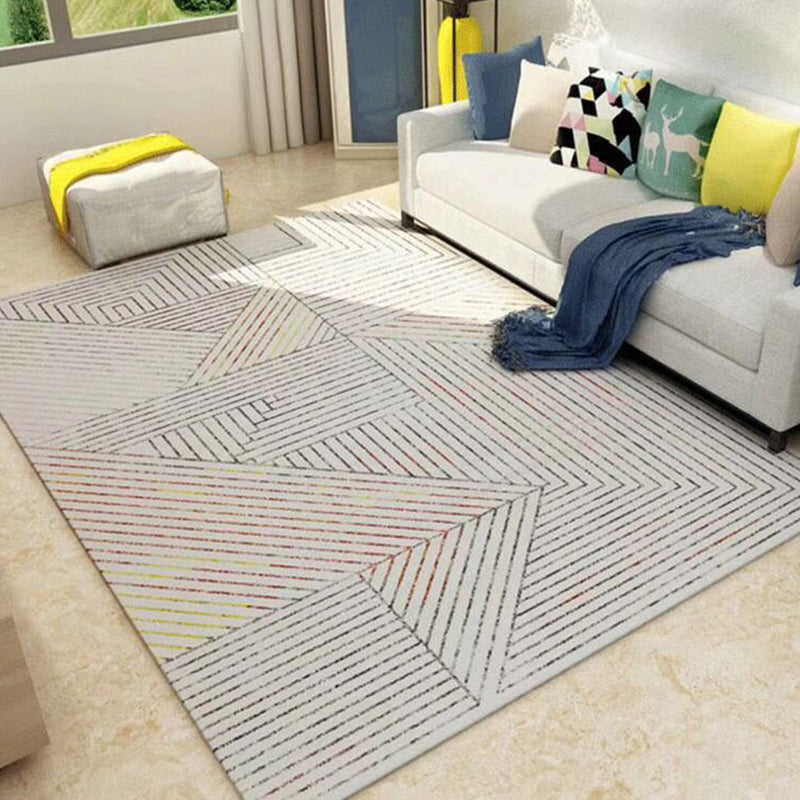 Nordic Living Room Rug Multicolor Geometric Print Area Carpet Synthetics Pet Friendly Easy Care Rug Clearhalo 'Area Rug' 'Modern' 'Rugs' Rug' 2226748