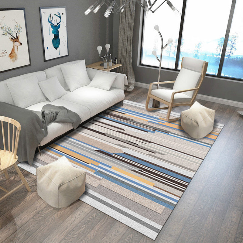 Nordic Living Room Rug Multicolor Geometric Print Area Carpet Synthetics Pet Friendly Easy Care Rug Clearhalo 'Area Rug' 'Modern' 'Rugs' Rug' 2226755