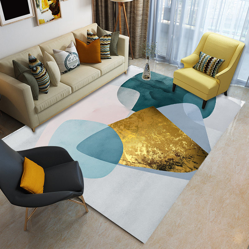 Glam Living Room Rug Multi Colored Abstract Pattern Carpet Synthetics Machine Washable Non-Slip Rug Clearhalo 'Area Rug' 'Modern' 'Rugs' Rug' 2226771