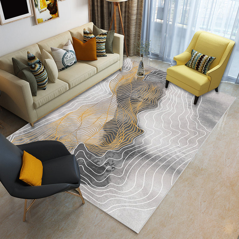 Glam Living Room Rug Multi Colored Abstract Pattern Carpet Synthetics Machine Washable Non-Slip Rug Clearhalo 'Area Rug' 'Modern' 'Rugs' Rug' 2226776