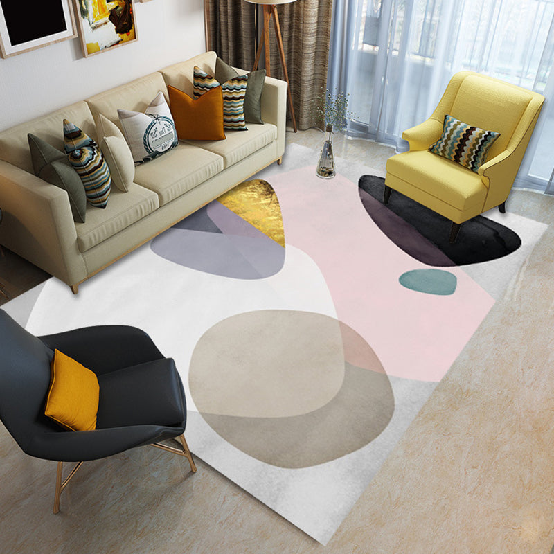 Glam Living Room Rug Multi Colored Abstract Pattern Carpet Synthetics Machine Washable Non-Slip Rug Clearhalo 'Area Rug' 'Modern' 'Rugs' Rug' 2226781