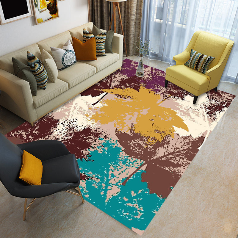 Glam Living Room Rug Multi Colored Abstract Pattern Carpet Synthetics Machine Washable Non-Slip Rug Clearhalo 'Area Rug' 'Modern' 'Rugs' Rug' 2226788