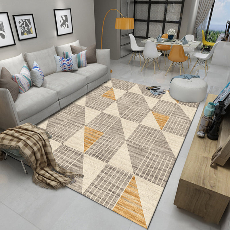 Unique Geometric Rug Multi-Color Modern Area Carpet Polypropylene Non-Slip Backing Easy Care Rug for Parlor Beige Clearhalo 'Area Rug' 'Modern' 'Rugs' Rug' 2226851