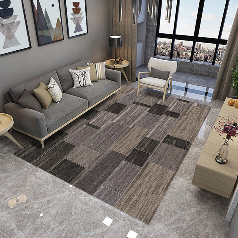 Unique Geometric Rug Multi-Color Modern Area Carpet Polypropylene Non-Slip Backing Easy Care Rug for Parlor Brown Clearhalo 'Area Rug' 'Modern' 'Rugs' Rug' 2226864