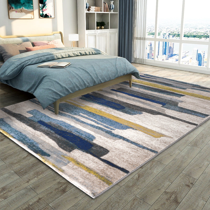 Multi-Colored Abstract Rug Polypropylene Creative Area Rug Pet Friendly Washable Easy Care Carpet for Bedroom Clearhalo 'Area Rug' 'Modern' 'Rugs' Rug' 2226898