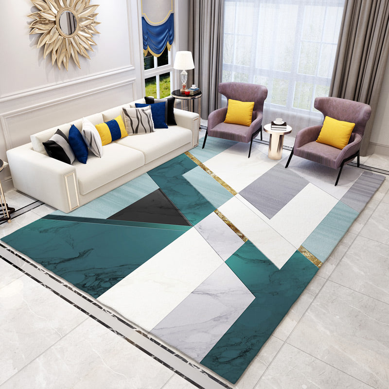 Scandinavian Living Room Rug Multicolor Geometric Pattern Indoor Rug Synthetics Easy Care Machine Washable Carpet Clearhalo 'Area Rug' 'Modern' 'Rugs' Rug' 2226912