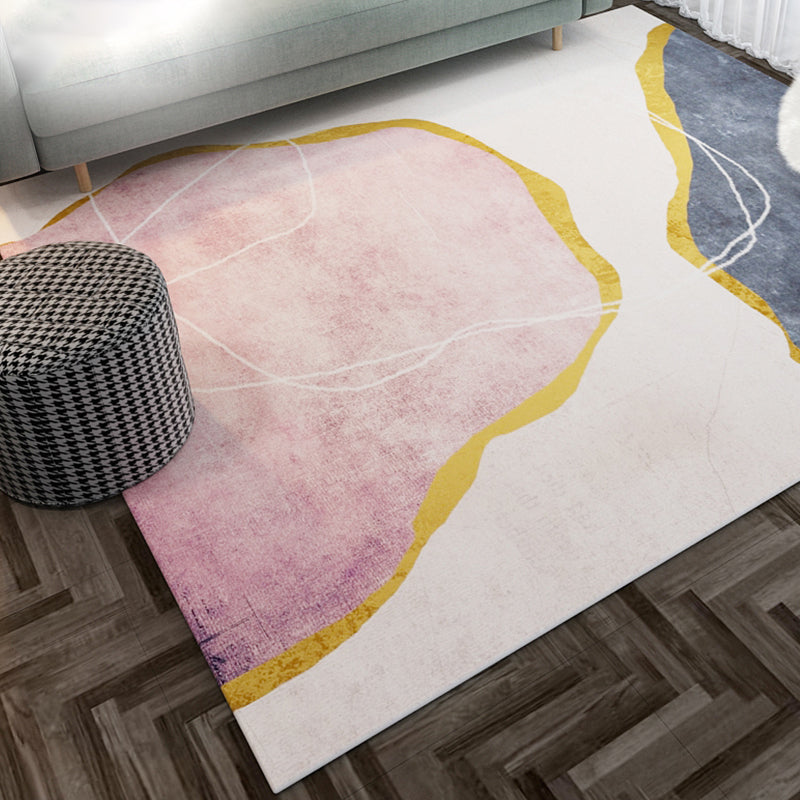 Calming Bedroom Rug Multi-Colored Colorblock Carpet Polyster Easy Care Washable Pet Friendly Indoor Rug Clearhalo 'Area Rug' 'Modern' 'Rugs' Rug' 2226940