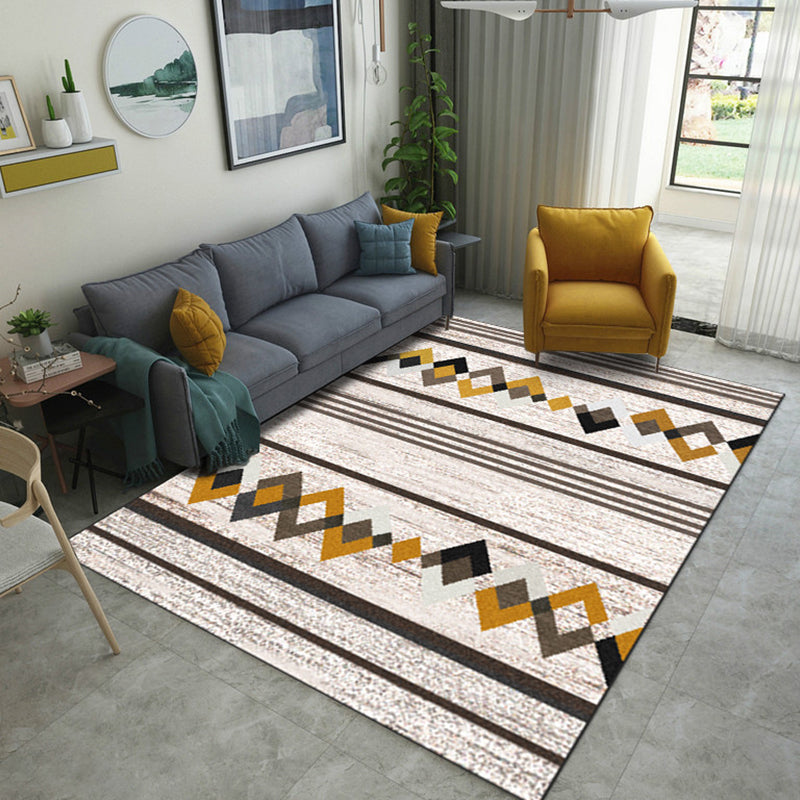 Classic Multi Color Geo Rug Polyster Glam Area Rug Non-Slip Backing Pet Friendly Carpet for Parlor Clearhalo 'Area Rug' 'Modern' 'Rugs' Rug' 2226978