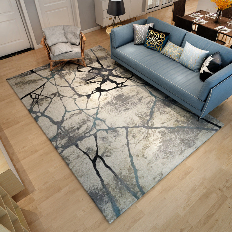 Nordic Living Room Rug Multicolor Abstract Print Area Carpet Polyster Easy Care Machine Washable Indoor Rug Grey Clearhalo 'Area Rug' 'Modern' 'Rugs' Rug' 2227021