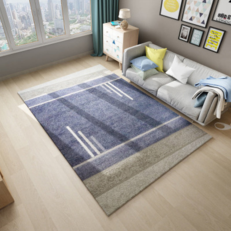 Nordic Living Room Rug Multicolor Abstract Print Area Carpet Polyster Easy Care Machine Washable Indoor Rug Purplish Blue Clearhalo 'Area Rug' 'Modern' 'Rugs' Rug' 2227035