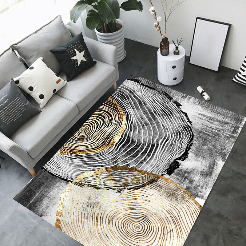 Creative Home Decoration Rug Multi Color Geometric Print Area Rug Polypropylene Anti-Slip Easy Care Carpet Smoke Gray Clearhalo 'Area Rug' 'Modern' 'Rugs' Rug' 2227145