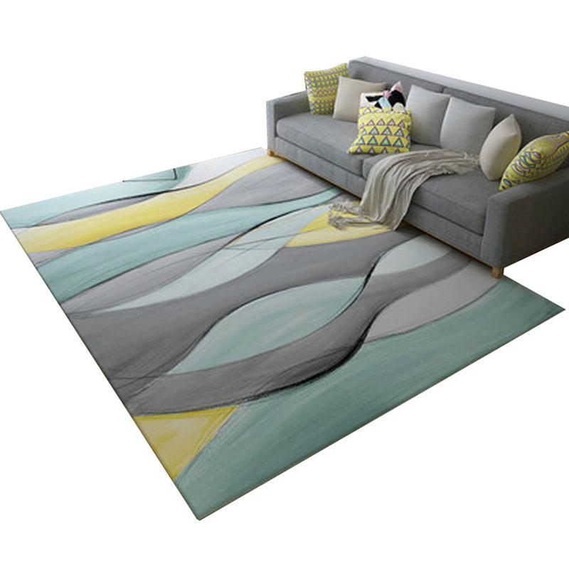 Modern Home Decor Rug Multi Color Abstract Print Area Carpet Synthetics Non-Slip Backing Pet Friendly Rug Clearhalo 'Area Rug' 'Modern' 'Rugs' Rug' 2227186