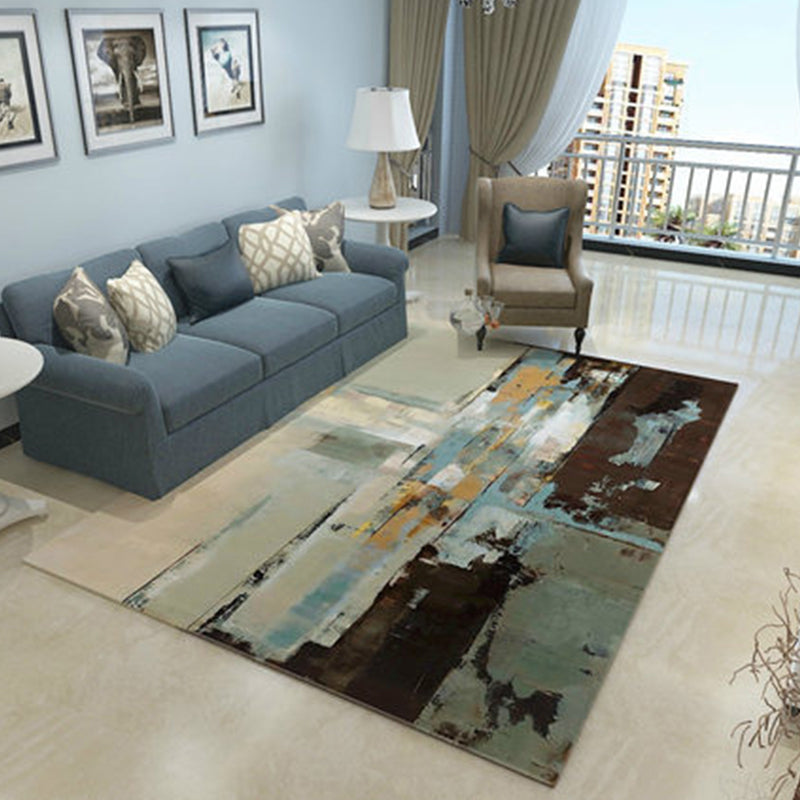 Modern Home Decor Rug Multi Color Abstract Print Area Carpet Synthetics Non-Slip Backing Pet Friendly Rug Clearhalo 'Area Rug' 'Modern' 'Rugs' Rug' 2227197