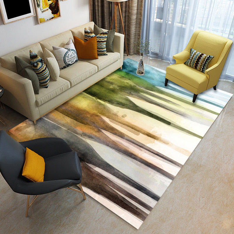 Modern Home Decor Rug Multi Color Abstract Print Area Carpet Synthetics Non-Slip Backing Pet Friendly Rug Clearhalo 'Area Rug' 'Modern' 'Rugs' Rug' 2227208