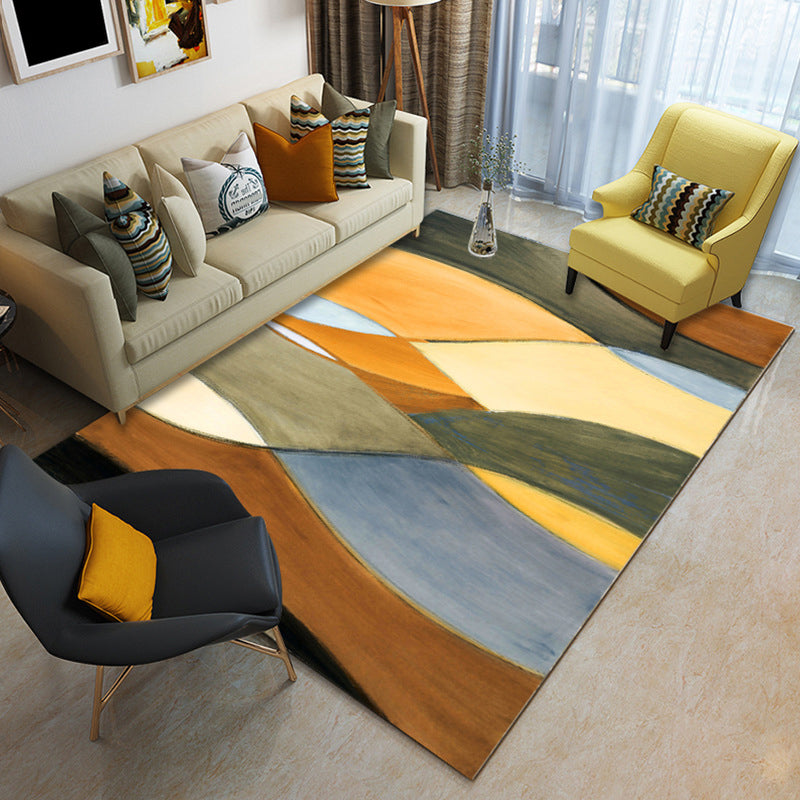 Modern Home Decor Rug Multi Color Abstract Print Area Carpet Synthetics Non-Slip Backing Pet Friendly Rug Clearhalo 'Area Rug' 'Modern' 'Rugs' Rug' 2227212