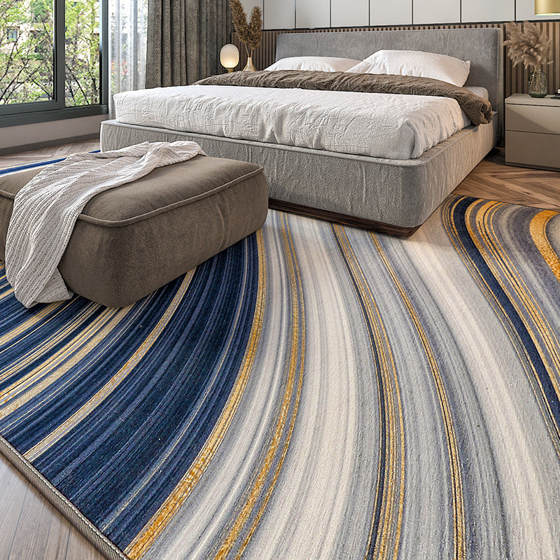 Multi Color Contemporary Rug Synthetics Geometric Print Area Carpet Non-Slip Backing Stain-Resistant Rug for Room Gray-Blue Clearhalo 'Area Rug' 'Modern' 'Rugs' Rug' 2227236