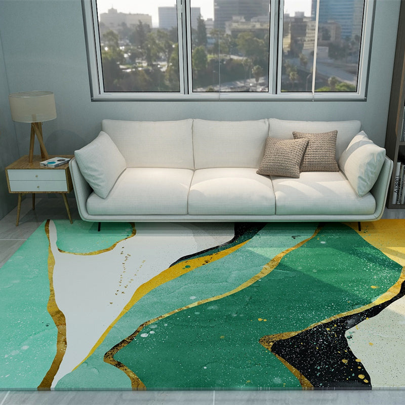 Oriental Bedroom Rug Multi Color Abstract Print Carpet Polyster Easy Care Machine Washable Rug Clearhalo 'Area Rug' 'Modern' 'Rugs' Rug' 2227275