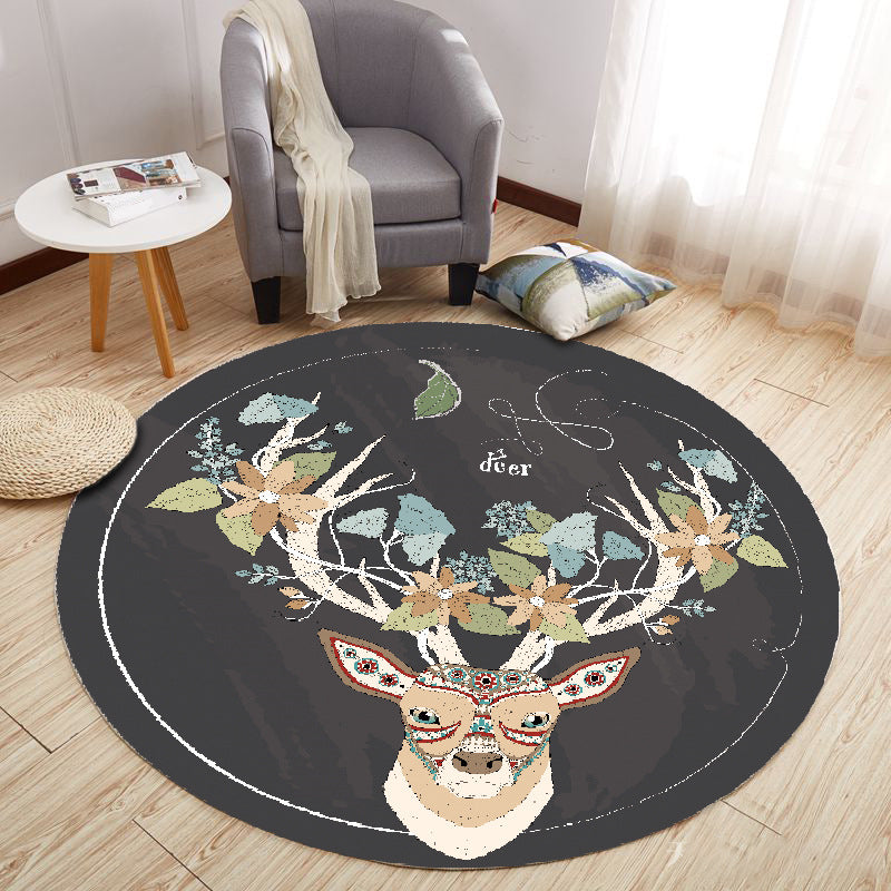 Modern Cartoon Print Rug Multi-Color Polyster Area Rug Anti-Slip Backing Machine Washable Carpet for Kids Room Clearhalo 'Area Rug' 'Modern' 'Rugs' Rug' 2227278