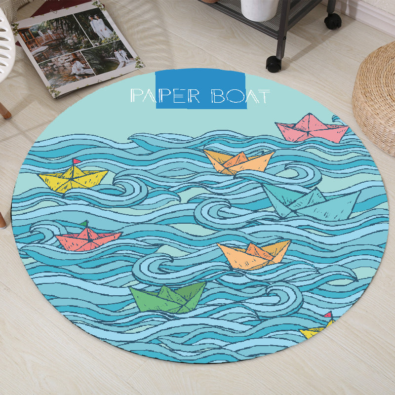 Modern Cartoon Print Rug Multi-Color Polyster Area Rug Anti-Slip Backing Machine Washable Carpet for Kids Room Clearhalo 'Area Rug' 'Modern' 'Rugs' Rug' 2227282