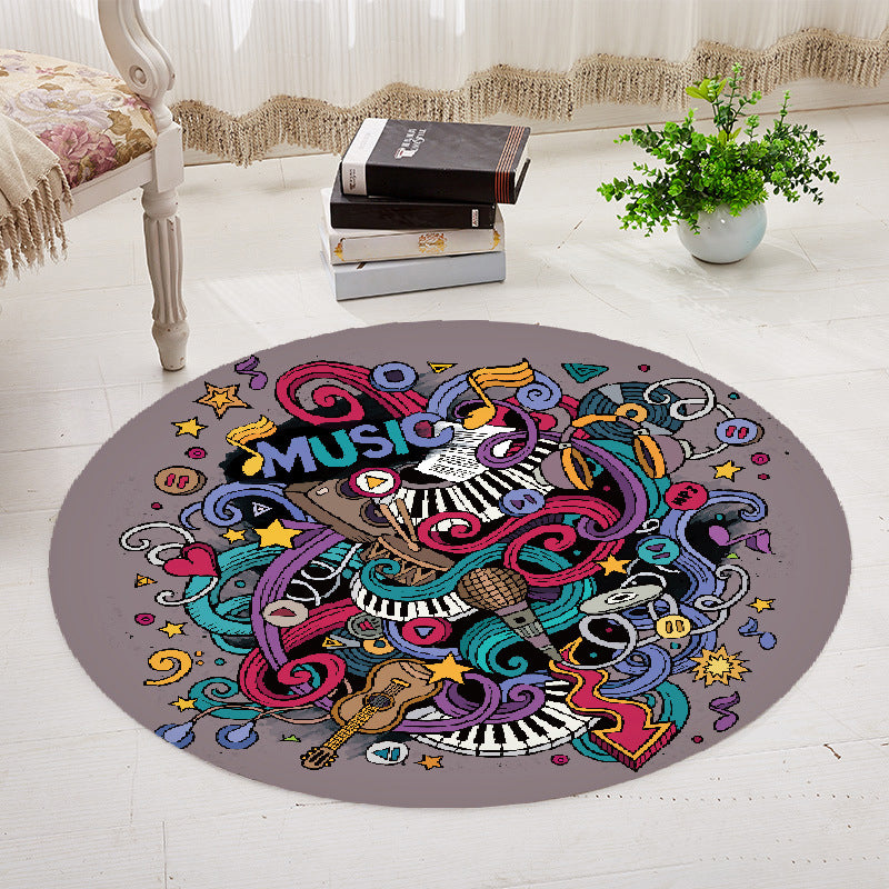 Modern Cartoon Print Rug Multi-Color Polyster Area Rug Anti-Slip Backing Machine Washable Carpet for Kids Room Clearhalo 'Area Rug' 'Modern' 'Rugs' Rug' 2227290