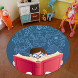 Modern Cartoon Print Rug Multi-Color Polyster Area Rug Anti-Slip Backing Machine Washable Carpet for Kids Room Clearhalo 'Area Rug' 'Modern' 'Rugs' Rug' 2227292