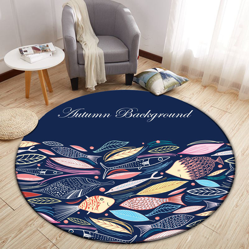 Modern Cartoon Print Rug Multi-Color Polyster Area Rug Anti-Slip Backing Machine Washable Carpet for Kids Room Clearhalo 'Area Rug' 'Modern' 'Rugs' Rug' 2227303