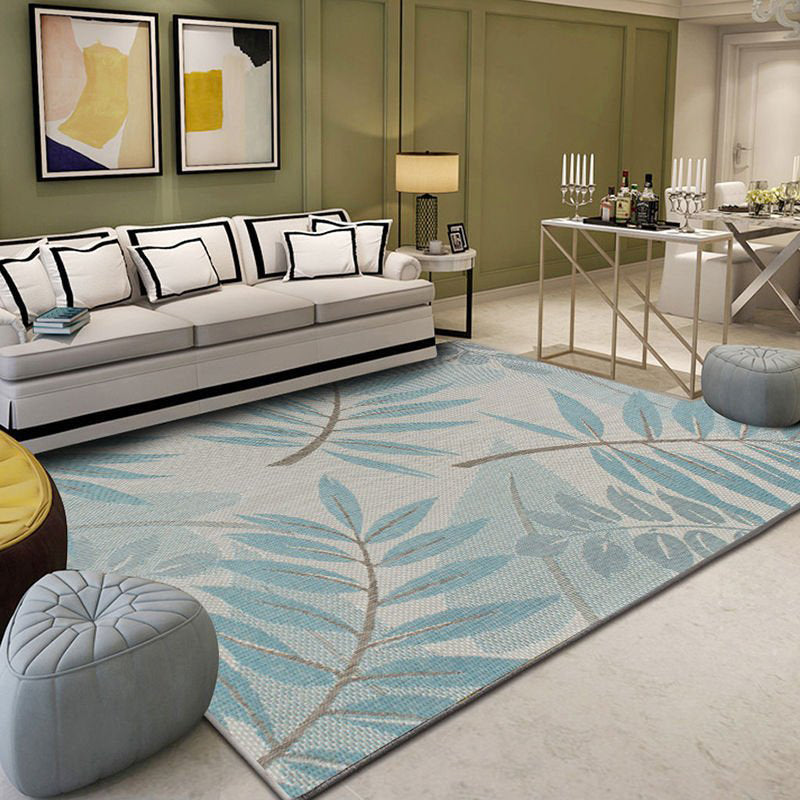 Nordic Bedroom Rug Multi Colored Plant Printed Area Rug Polypropylene Pet Friendly Stain-Resistant Carpet Clearhalo 'Area Rug' 'Modern' 'Rugs' Rug' 2227335