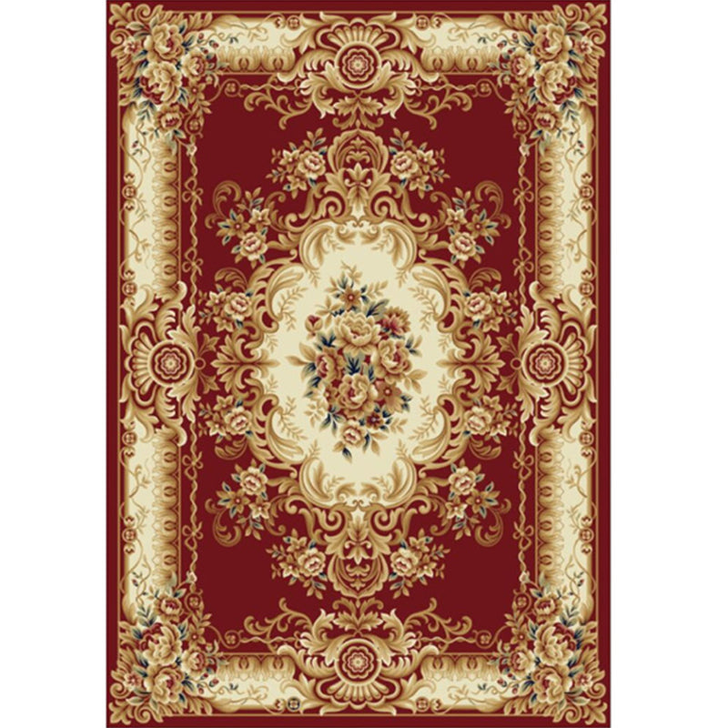 Classic Living Room Rug Multi Colored Plant Pattern Area Rug Polyster Non-Slip Easy Care Carpet Clearhalo 'Area Rug' 'Modern' 'Rugs' Rug' 2227364