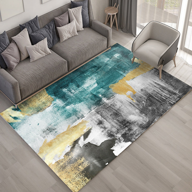 Multi Colored Plant Print Rug Polypropylene Simplicity Carpet Non-Slip Pet Friendly Indoor Rug for Living Room Clearhalo 'Area Rug' 'Modern' 'Rugs' Rug' 2227390