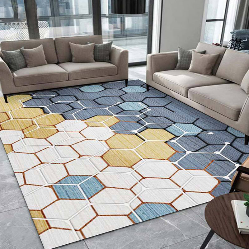 Multi Colored Plant Print Rug Polypropylene Simplicity Carpet Non-Slip Pet Friendly Indoor Rug for Living Room Clearhalo 'Area Rug' 'Modern' 'Rugs' Rug' 2227396