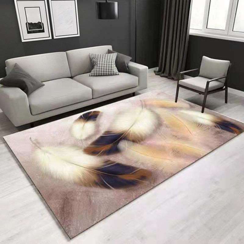 Multi Colored Plant Print Rug Polypropylene Simplicity Carpet Non-Slip Pet Friendly Indoor Rug for Living Room Clearhalo 'Area Rug' 'Modern' 'Rugs' Rug' 2227409