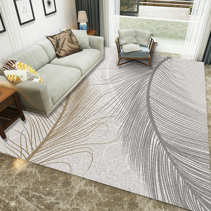 Creative Bedroom Rug Multi Colored Plant Indoor Rug Synthetics Easy Care Machine Washable Carpet Light Brown Clearhalo 'Area Rug' 'Modern' 'Rugs' Rug' 2227419