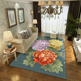 Luxury Living Room Rug Multi Colored Plant Pattern Carpet Polypropylene Machine Washable Anti-Slip Rug Yellow-Red Clearhalo 'Area Rug' 'Modern' 'Rugs' Rug' 2227459