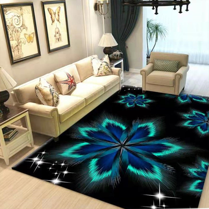 Luxury Living Room Rug Multi Colored Plant Pattern Carpet Polypropylene Machine Washable Anti-Slip Rug Clearhalo 'Area Rug' 'Modern' 'Rugs' Rug' 2227461