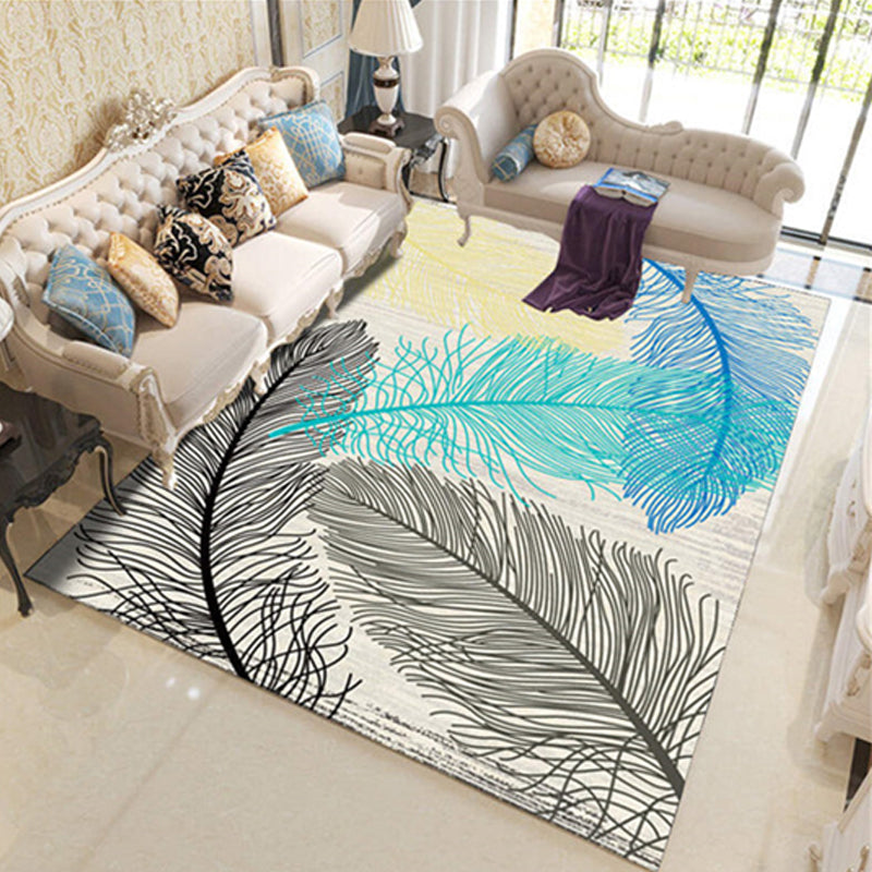 Classic Plant Print Rug Multi-Color Western Area Rug Polypropylene Easy Care Stain-Resistant Carpet for Parlor Clearhalo 'Area Rug' 'Modern' 'Rugs' Rug' 2227469