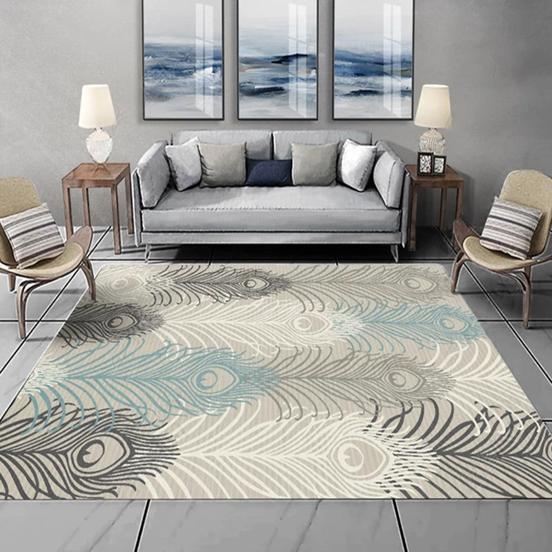 Classic Plant Print Rug Multi-Color Western Area Rug Polypropylene Easy Care Stain-Resistant Carpet for Parlor Clearhalo 'Area Rug' 'Modern' 'Rugs' Rug' 2227477