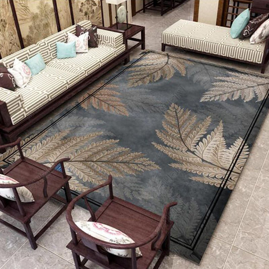 Chinese Plant Print Rug Multi Colored Polyster Area Rug Polyster Pet Friendly Machine Washable Carpet for Room Clearhalo 'Area Rug' 'Modern' 'Rugs' Rug' 2227498