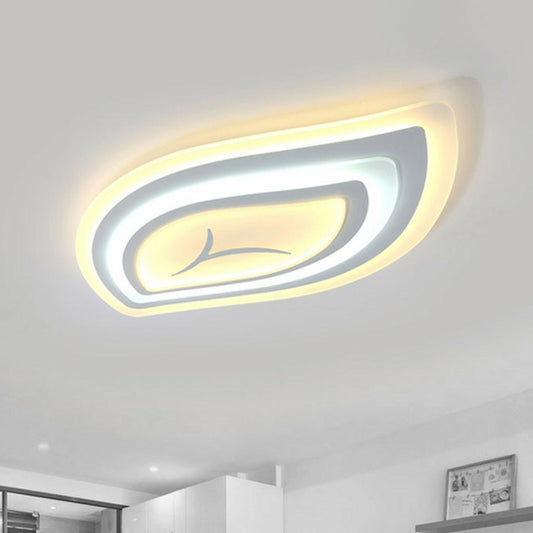 Leaf LED Flush Mount Light Simplicity Acrylic Living Room Flush Mount Ceiling Light in White Clearhalo 'Ceiling Lights' 'Close To Ceiling Lights' 'Close to ceiling' 'Flush mount' Lighting' 2228038