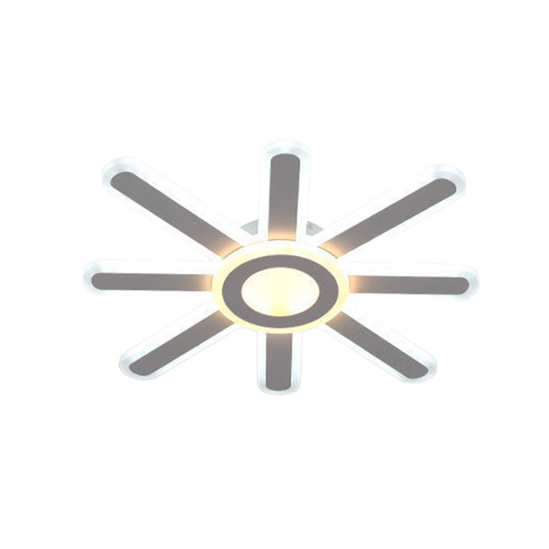 Acrylic Sun Shaped LED Flush Mount Modern White Flushmount Ceiling Light for Bedroom Clearhalo 'Ceiling Lights' 'Close To Ceiling Lights' 'Close to ceiling' 'Flush mount' Lighting' 2228211