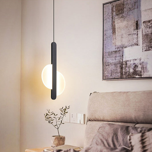 Acrylic Circular LED Ceiling Light Nordic Style Hanging Pendant Light for Bedside Clearhalo 'Ceiling Lights' 'Modern Pendants' 'Modern' 'Pendant Lights' 'Pendants' Lighting' 2228292