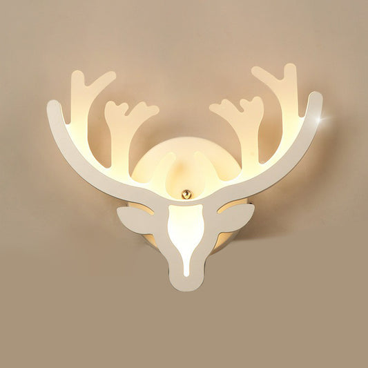 Modern Antler Shaped Sconce Lighting Acrylic Corridor Sconce Light Fixture in White White C Clearhalo 'Modern wall lights' 'Modern' 'Wall Lamps & Sconces' 'Wall Lights' Lighting' 2228348