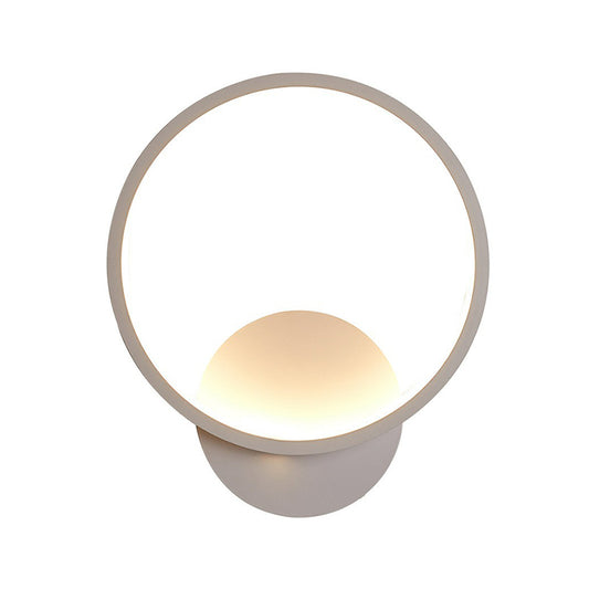 Shaded Sconce Lighting Nordic Style Acrylic Corridor LED Wall Light Fixture in White Clearhalo 'Modern wall lights' 'Modern' 'Wall Lamps & Sconces' 'Wall Lights' Lighting' 2228410