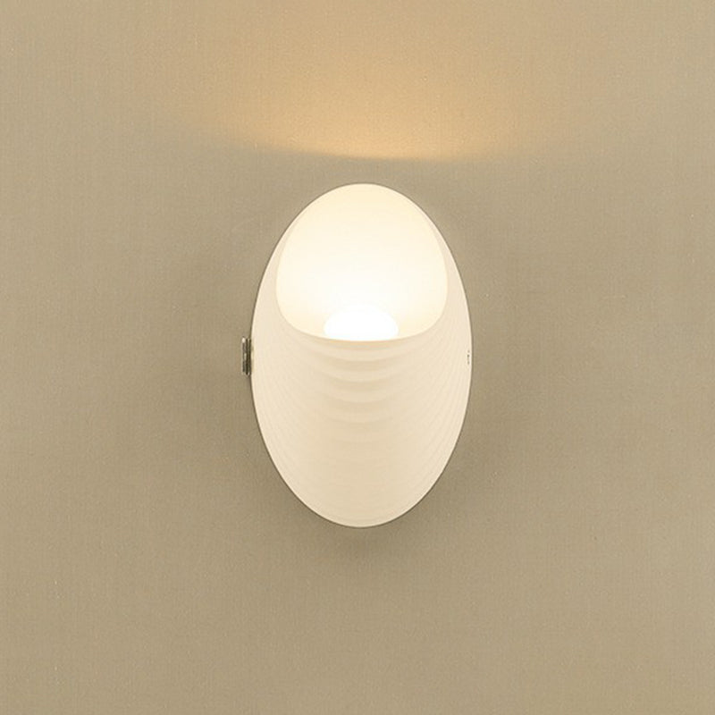 Shaded Sconce Lighting Nordic Style Acrylic Corridor LED Wall Light Fixture in White White I Clearhalo 'Modern wall lights' 'Modern' 'Wall Lamps & Sconces' 'Wall Lights' Lighting' 2228419