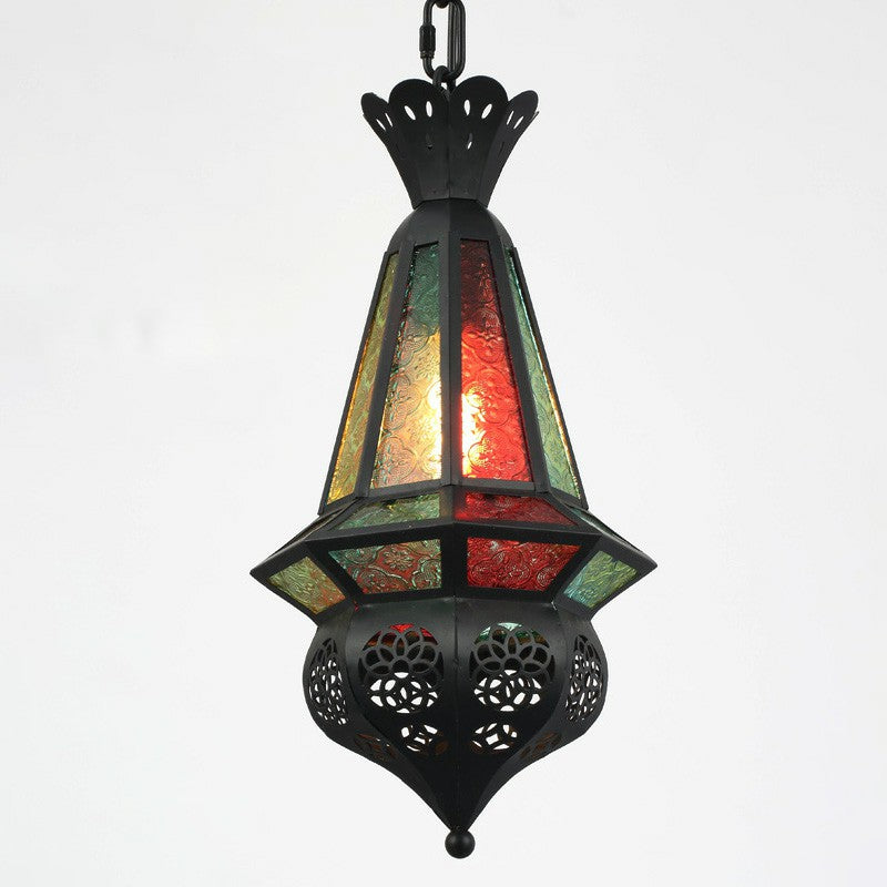 Single Suspension Light Antique Shaded Metallic Pendant Light Fixture in Black for Cafe Clearhalo 'Ceiling Lights' 'Pendant Lights' 'Pendants' Lighting' 2236197