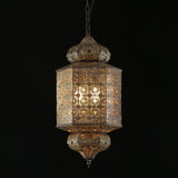 South-east Asia Cut-out Hanging Lamp 2 Heads Iron Ceiling Lighting in Bronze for Restaurant Clearhalo 'Ceiling Lights' 'Pendant Lights' 'Pendants' Lighting' 2236242