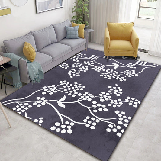 Nordic Home Decoration Rug Multi Colored Plant Pattern Indoor Rug Polyster Easy Care Pet Friendly Washable Rug White Clearhalo 'Area Rug' 'Modern' 'Rugs' Rug' 2238269